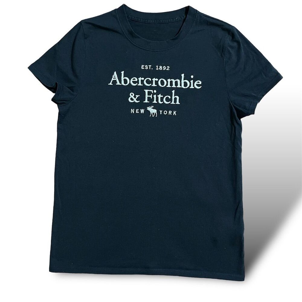 Abercrombie & Fitch Unisex Navy Blue T-Shirt Size M Short Sleeve Crew Neck